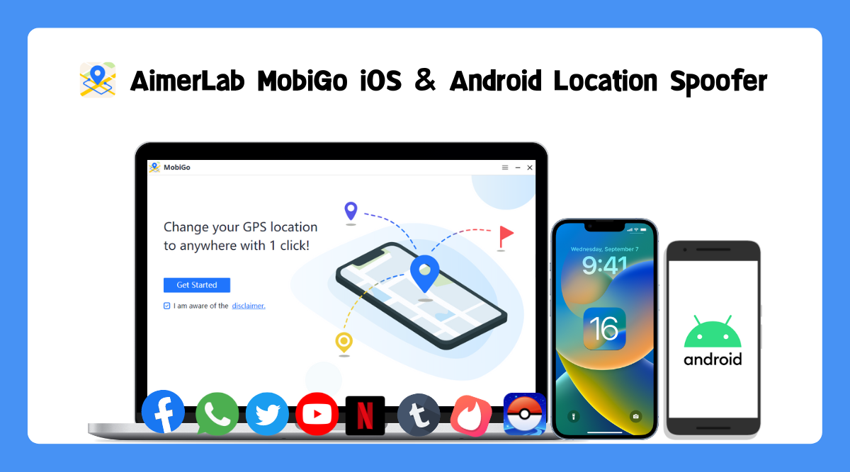 AimerLab MobiGo iOS နှင့် Android တည်နေရာ Spoofer