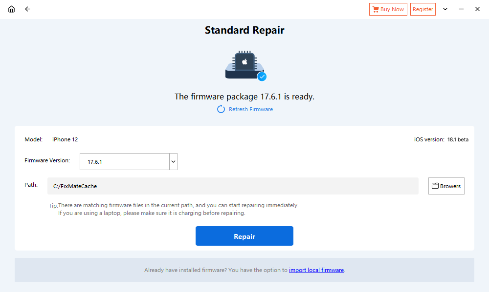 klikoni për të shkarkuar firmware ios 17