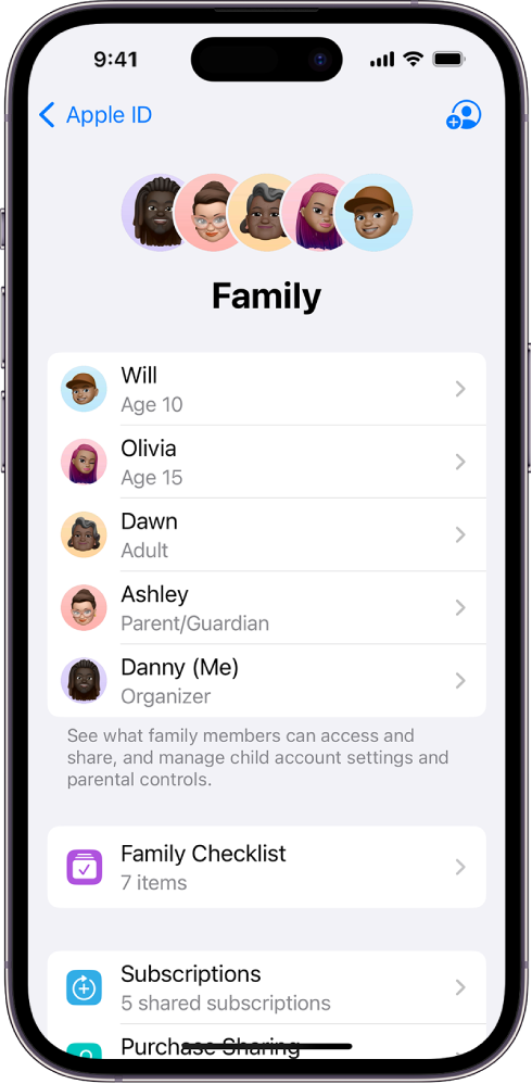 iphone family sharing